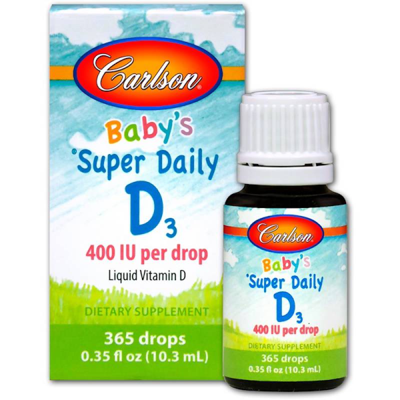 drops, Liquid vitamin D3 for children, 400 IU