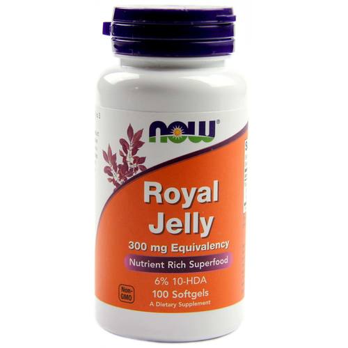 Now Foods, Royal Jelly, 300 mg, 100 kapsułek