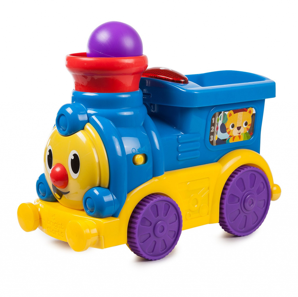 Cheerful train with balls