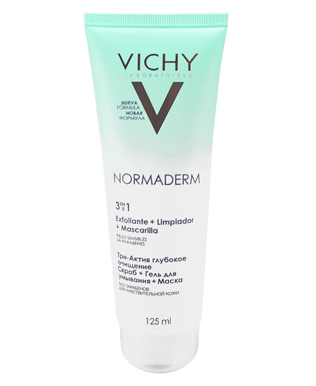 Scrub off the black dots Vichy Normaderm 3-in-1