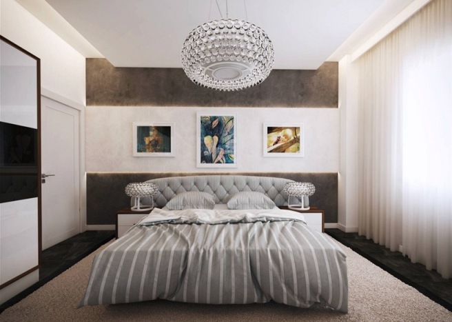 Choosing a chandelier in the bedroom