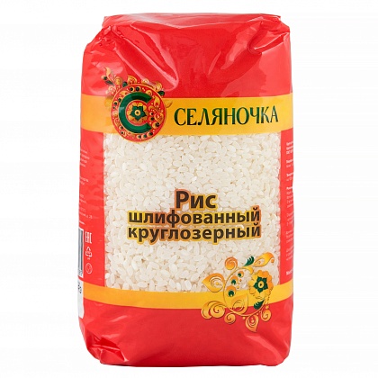 Polished rice round grain Cascade Selyanochka