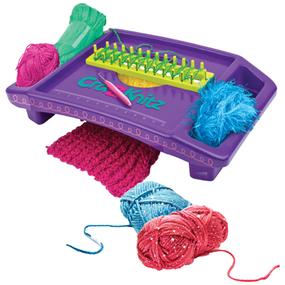 SET FOR CHILDREN'S CREATIVITY CRA-Z-KNITZ STATION FOR KNITTING SHIMMER'N SPARKLE