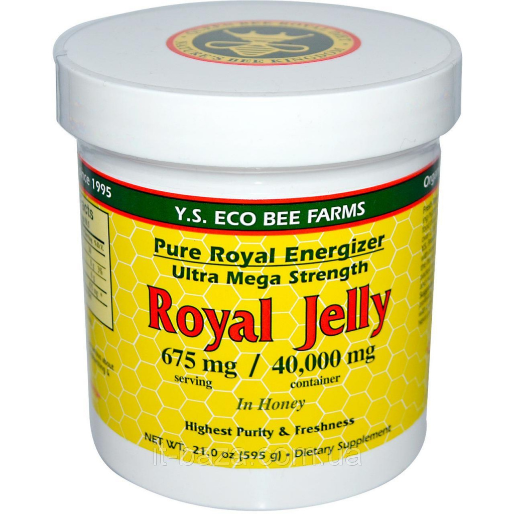 Y.S. Eco Bee Farms, Honey with Royal Jelly, 675 mg