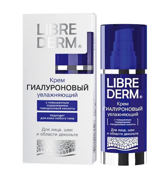 Librederm Hyaluronic Moisturizing Cream Nawilżający krem ​​hialuronowy na twarz i dekolt