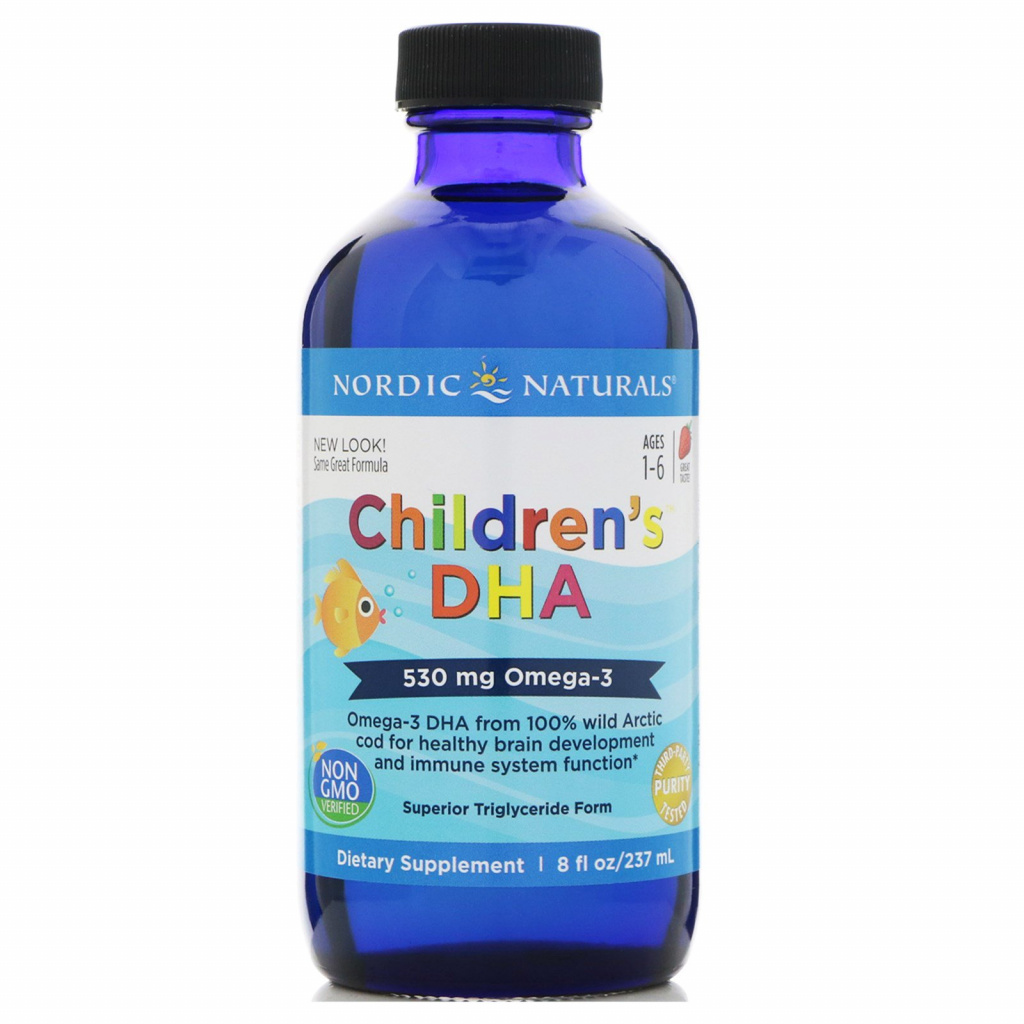 Nordic Naturals, DHA dla dzieci, truskawka, 530 mg