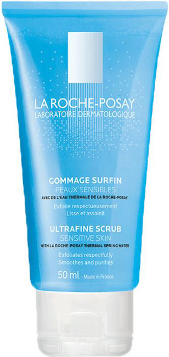 A soft scrub from the black dots La Roche-Posay