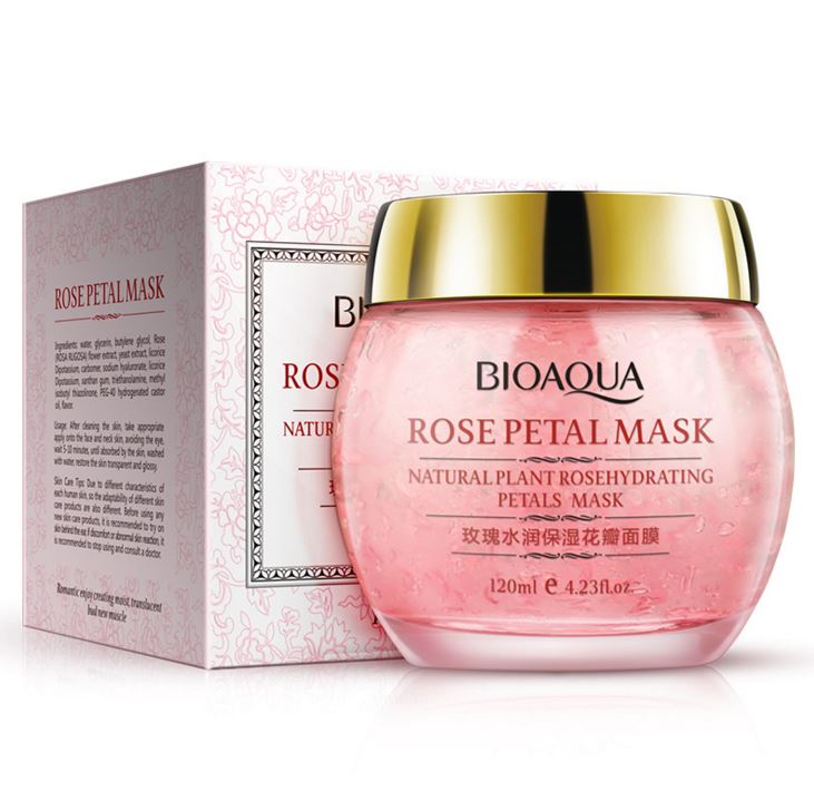 BIOAQUA Bioaqua face mask with rose petals and hyaluronic acid