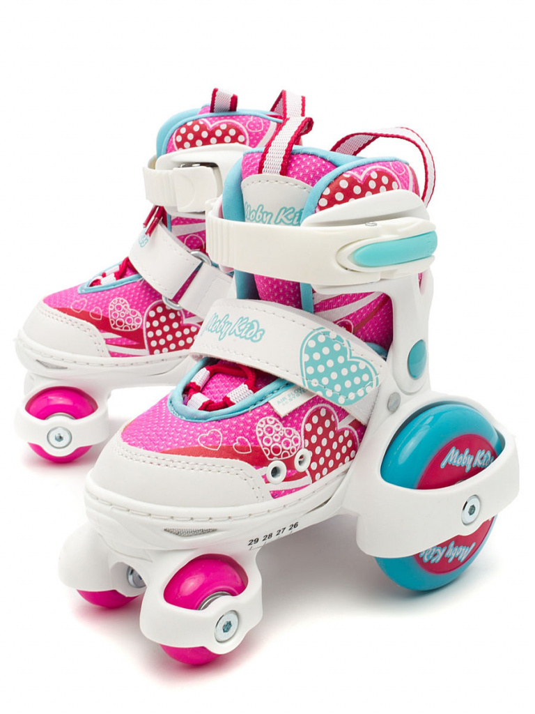 Roller Skates Quads Moby kids, color: pink