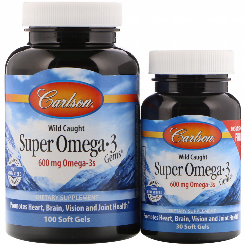 Carlson Labs, Wild Caught Super Omega-3 Gems