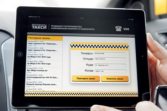 tablet to work in a taxi