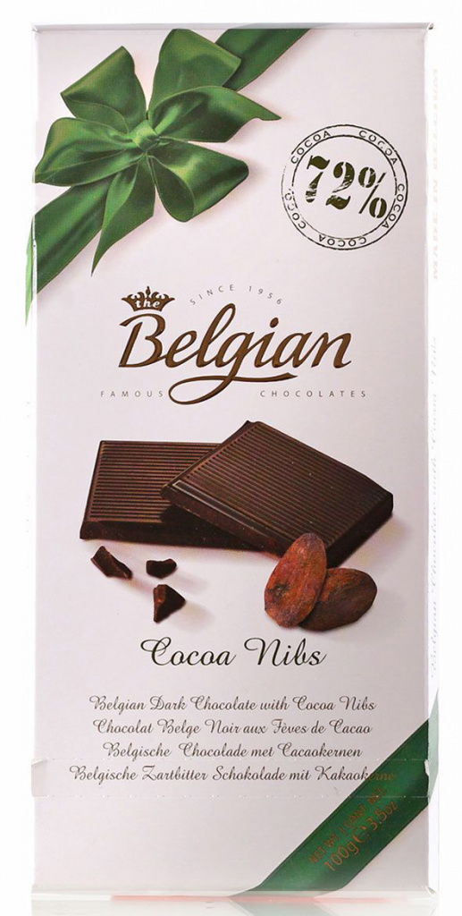 The Belgian bitter 72% cocoa with cocoa beans