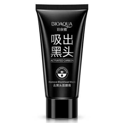 BLACK MASK WITH ACTIVATED CARBON FROM BLACK POINTS AND LUST, BIOAQUA